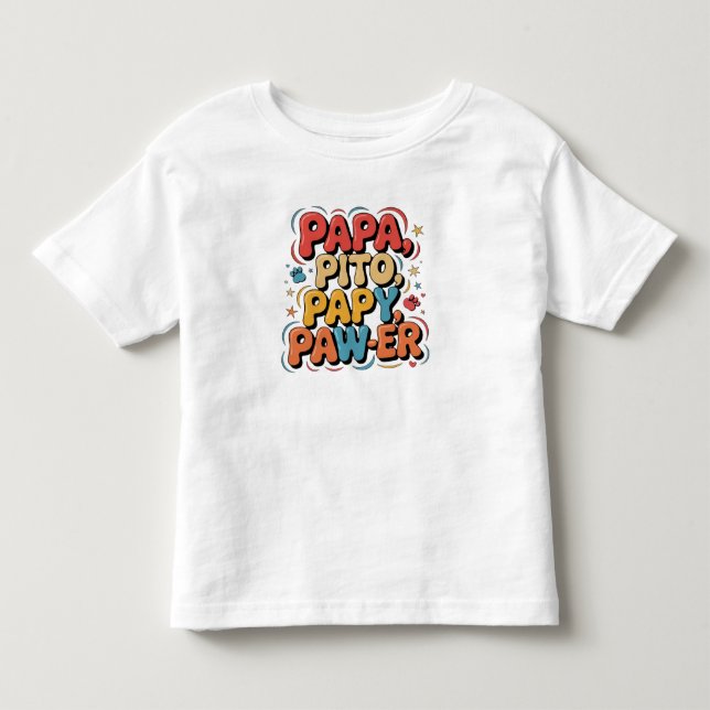 Camiseta De Bebé Papa Pito Pappy Pawer (Anverso)