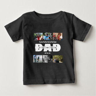 Camiseta De Bebé Papá, Te Amamos – Día del Padre 6 Colaje de Fotos