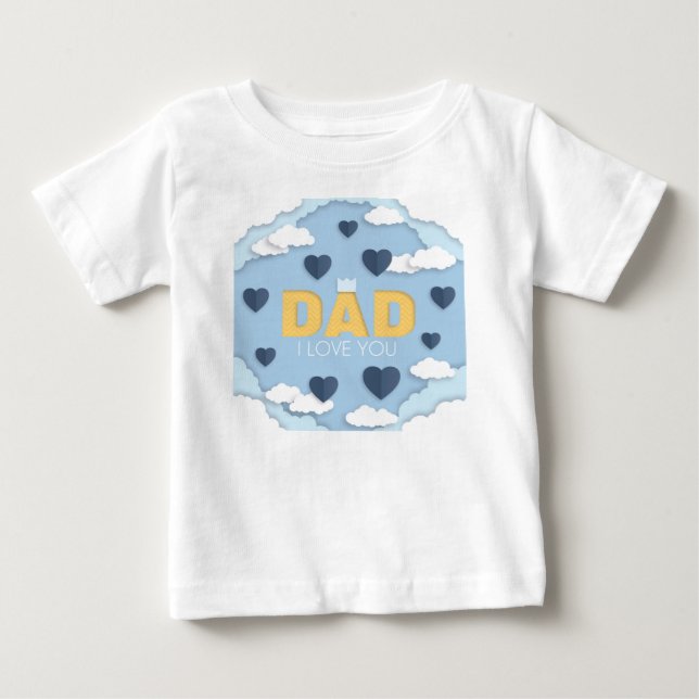 Camiseta De Bebé Papá te amo (Anverso)