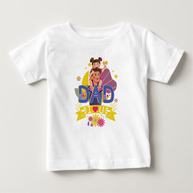 Camiseta De Bebé Papá te amo (Anverso)