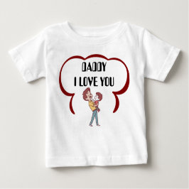 Camiseta De Bebé Papá, te amo, Personalizado dulce.