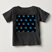 Papas Imprimir camiseta del bebé (negro y azul)