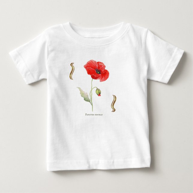 Camiseta De Bebé Papaver rhoeas  (Anverso)