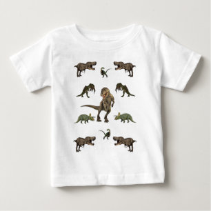 Camiseta De Bebé Papel de ajuste de dinosaurios