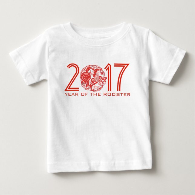 Camiseta De Bebé Papercut adaptable B del chino del año 2017 del (Anverso)