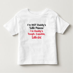 Camiseta De Bebé Papi es duro, capaz, niña pequeña