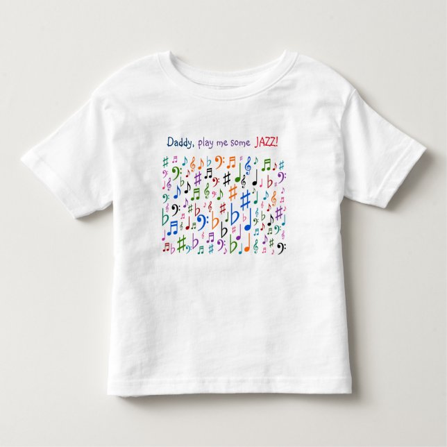 Camiseta De Bebé ¡Papi, juega un poco de JAZZ! (Anverso)
