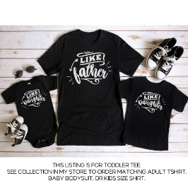 Camiseta De Bebé Papi negro y yo coincidiendo con hija de padre