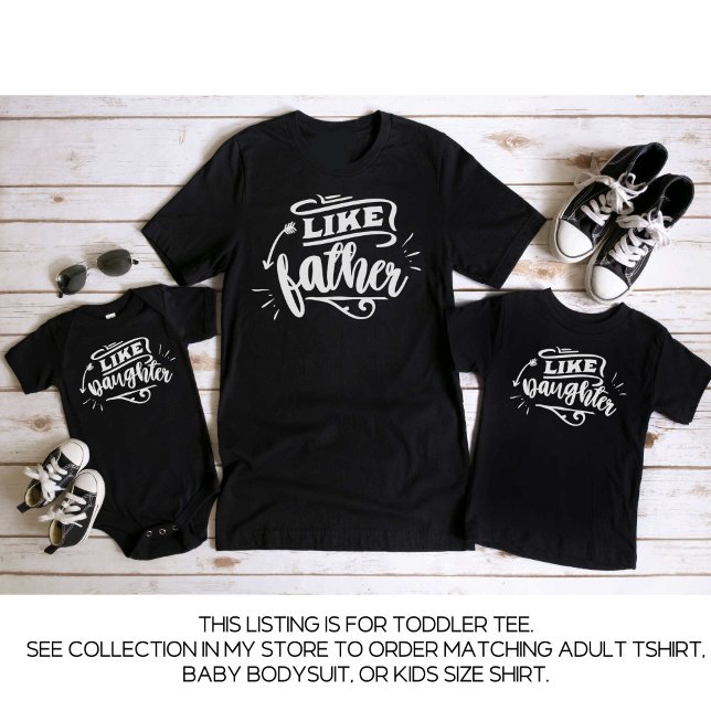 Camiseta De Bebé Papi negro y yo coincidiendo con hija de padre (Subido por el creador)