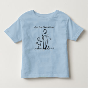 Camiseta De Bebé Papi y yo T-Shirt Family Art (Nombre personalizado