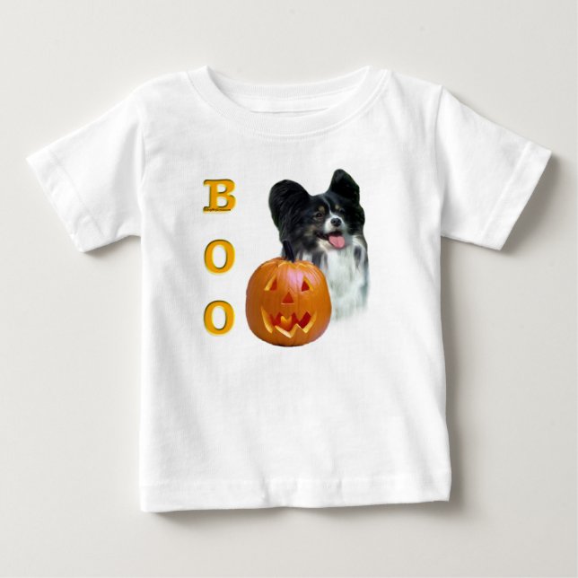 Camiseta De Bebé Papillon Halloween BOO (Anverso)