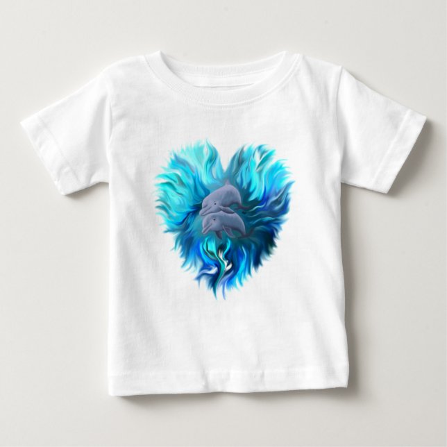 Camiseta De Bebé Par de delfines (Anverso)