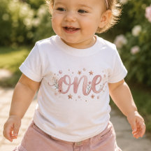Camiseta de bebé para cumpleaños con diseño acuare