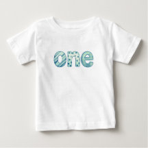 Camiseta de bebé para cumpleaños con patrón azul