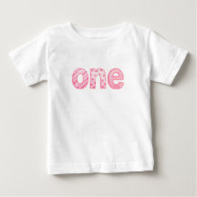 Camiseta de bebé para cumpleaños con un patrón ros