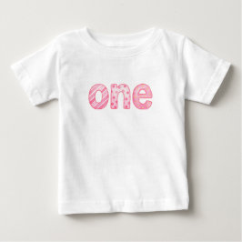 Camiseta de bebé para cumpleaños con un patrón ros