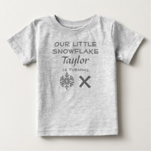 Camiseta de bebé para cumpleaños de cualquier edad