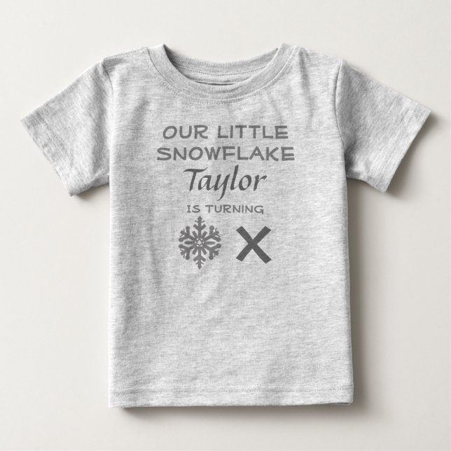 Camiseta de bebé para cumpleaños de cualquier edad (Anverso)