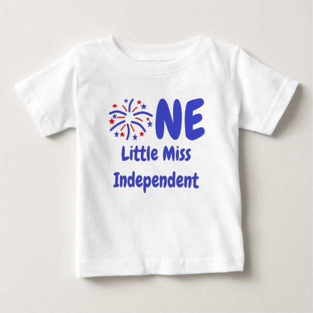 Camiseta de bebé para cumpleaños de Little Miss In (Anverso)