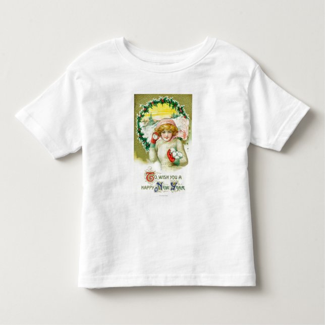Camiseta De Bebé Para desearle que una bola de nieve de la Feliz (Anverso)