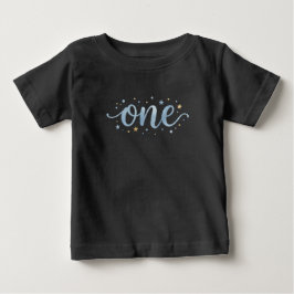 Camiseta de bebé para el 1er cumpleaños con acuare