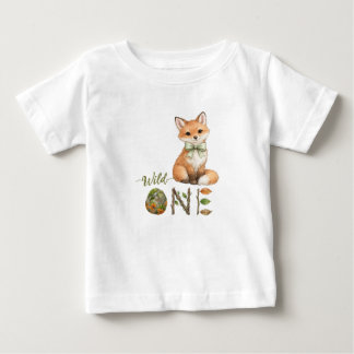 Camiseta de bebé para el 1er cumpleaños Fox Wild O