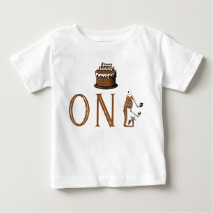 Camiseta de bebé para el primer cumpleaños con gir
