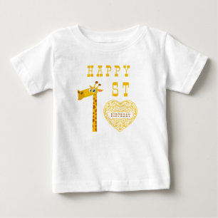 Camiseta de bebé para el primer cumpleaños con jir