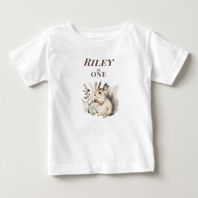 Camiseta de bebé para el primer cumpleaños de la a (Anverso)