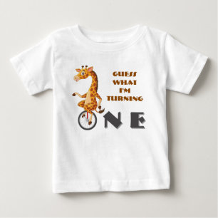 Camiseta de bebé para el primer cumpleaños de la j