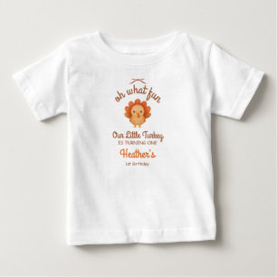 Camiseta de bebé para el primer cumpleaños de Pavo