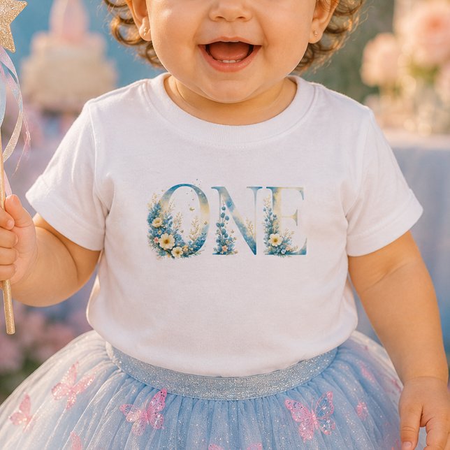 Camiseta de bebé para el primer cumpleaños Floral  (Subido por el creador)