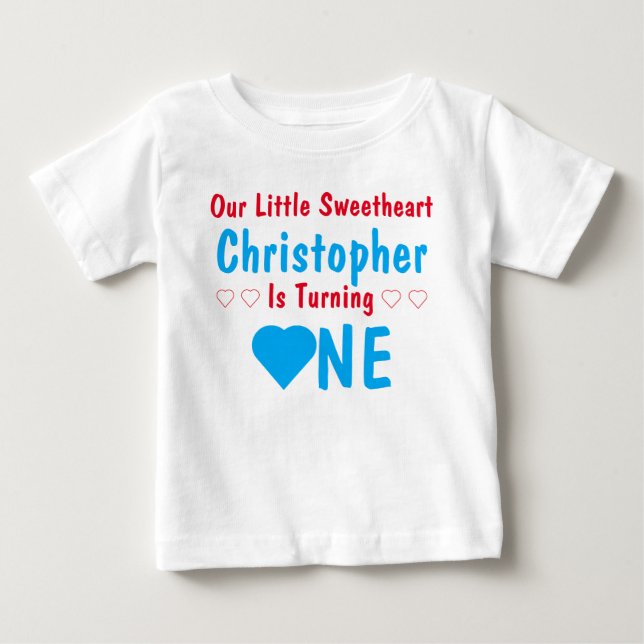Camiseta de bebé para el primer cumpleaños Little  (Anverso)