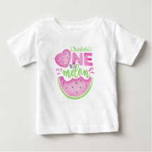 Camiseta de bebé para el primer cumpleaños Rosa Un