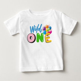 Camiseta de bebé para el primer cumpleaños Wild On