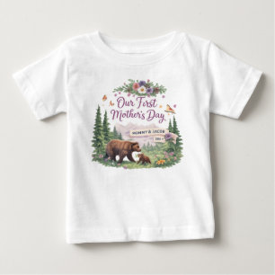 Camiseta de bebé para el primer día de la madre pe