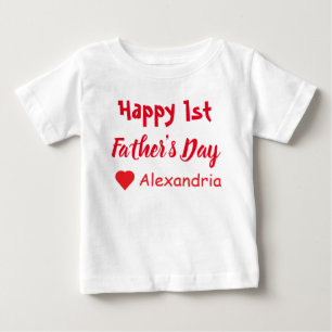 Camiseta de bebé para el primer día del padre