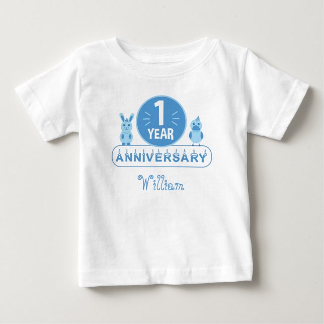 Camiseta de bebé para la primera fiesta de cumplea (Anverso)