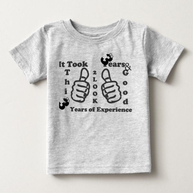 Camiseta De Bebé Para lucir bien Hakuna Matata tomó 3 años (Anverso)