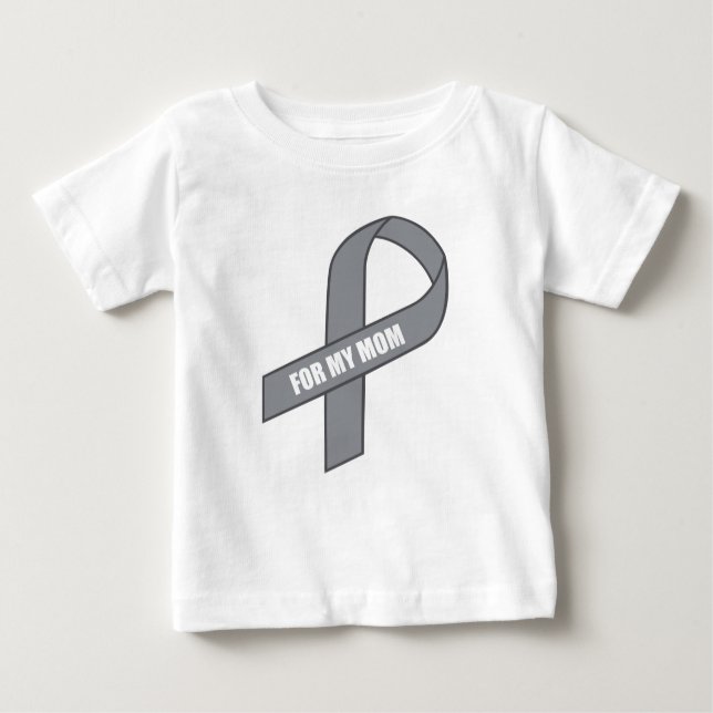 Camiseta De Bebé Para mi cinta gris/de plata de la mamá (de (Anverso)
