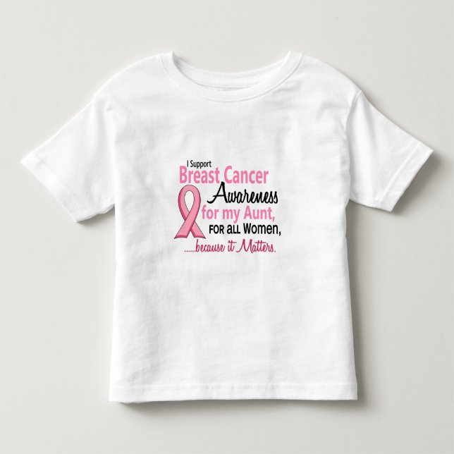 Camiseta De Bebé Para mi conciencia del cáncer de la tía pecho (Anverso)