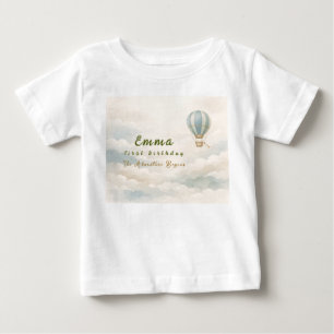 Camiseta de bebé para primer cumpleaños de globo a