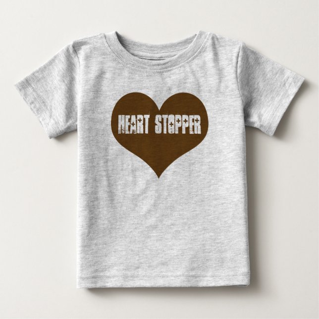 Camiseta De Bebé PARADA DE CORAZÓN-Camiseta (Anverso)