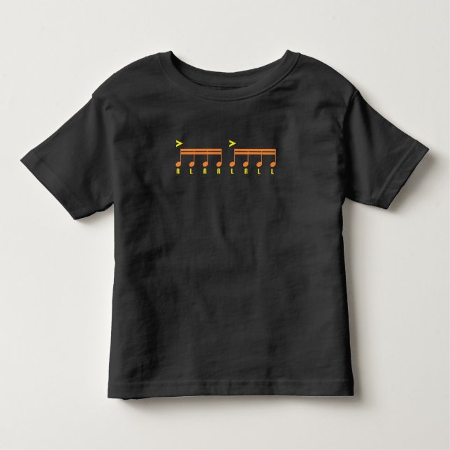 Camiseta De Bebé Paradiddle Hoja de tambor Tambor (Anverso)