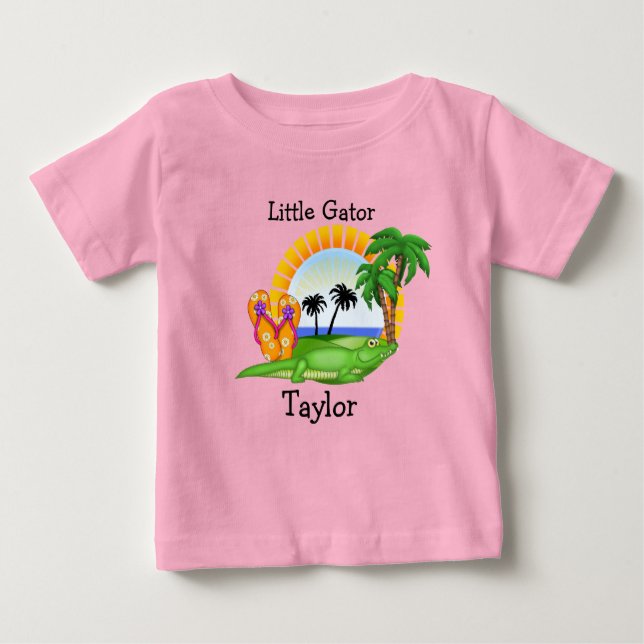 Camiseta De Bebé Paradise Little Gator - SRF (Anverso)