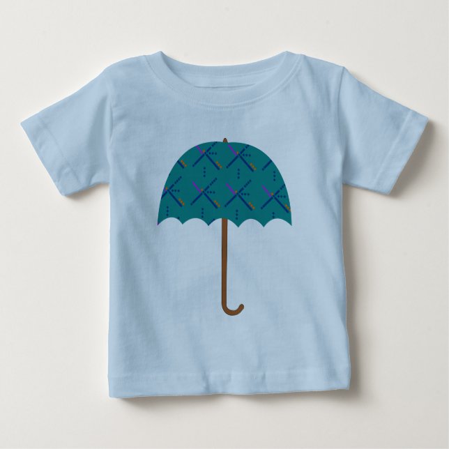 Camiseta De Bebé Paraguas de la alfombra del aeropuerto de PDX (Anverso)
