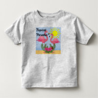 Paraíso tropical Flamingo rosa - Toddler Fine Jer