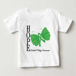 Camiseta De Bebé Parálisis cerebral de la mariposa de la esperanza