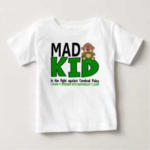 Camiseta De Bebé Parálisis cerebral del niño enojado
