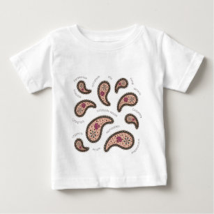 Camiseta De Bebé Paramecia Paisley Protozoo: Niño científico de bio